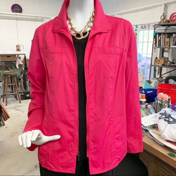 ”Bright Pink Zip Up Jacket” - Picture 1 of 8